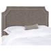 Safavieh Dane Charcoal Grey/ Light Grey Piping Linen Upholstered Headboard (Full)