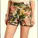 Anthropologie Shorts | Anthropologie Elevenses Floral Shorts | Color: Green/Pink | Size: 10