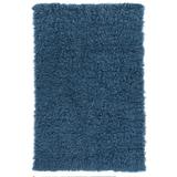 Flokati Denim Blue Rug by Linon Home Décor in Denim (Size 2.4'W 4.3'L)