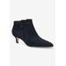 Extra Wide Width Women's Bindi Bootie by Bella Vita in Navy Suede Leather (Size 7 WW)