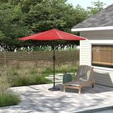 Beachcrest Home™ Kelton 10' Market Outdoor Easy Crank Patio Umbrella w/ Auto-Tilt Metal in Red | 98 H in | Wayfair BCMH1368 41986966