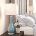 Three Posts™ Leithgow 28.5" Table Lamp Set w/ USB Ceramic/Linen in Blue | 28.5 H x 14 W x 14 D in | Wayfair B77B6EFB28D949FDAE55F447816C7395