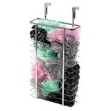 Over Cabinet Metal Plastic Bag and Grocery Bag Storage Holder, Chrome