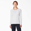 Dickies Women's Cooling Long Sleeve Pocket T-Shirt - White Size XL (SLF400)