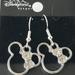 Disney Jewelry | Disney Mickey Minnie Mouse Earrings Crystal Charms Vintage Silver Plated | Color: Silver/White | Size: Os