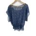 American Eagle Outfitters Tops | American Eagle Blue Floral Sheer Top Size Small | Color: Blue/Purple | Size: S