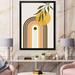 East Urban Home Abstract Yellow Sun w/ Retro Rainbow - Graphic Art on Canvas Metal in Green/Yellow | 32 H x 16 W x 1.5 D in | Wayfair