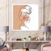 East Urban Home One Line Portrait of African American Woman II - Graphic Art on Canvas Canvas, Wood in White | 36 H x 36 W x 1.5 D in | Wayfair