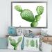 East Urban Home Southwestern Cactus - Picture Frame Print on Canvas Metal in Green/White | 30 H x 40 W x 1.5 D in | Wayfair