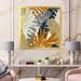 East Urban Home Abstract Tropical Summer Palm Tree & Banana Leaves - Picture Frame Photograph on Canvas in White | 36 H x 36 W x 1.5 D in | Wayfair