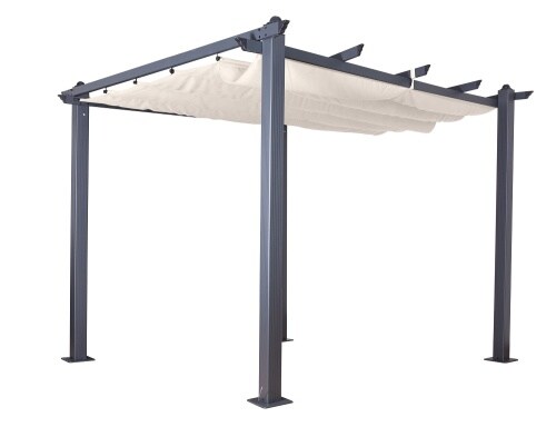 Jet-Line Pavillon Pergola Aluminium Luxor anthrazit-beige 4x3 m Image