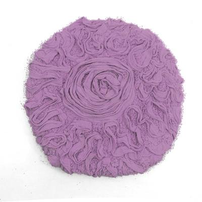Bell Flower Bath Rug Collection by Home Weavers Inc in Purple (Size 18" X 18")