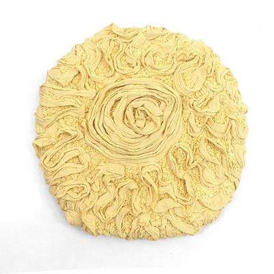 Bell Flower Bath Rug Collection by Home Weavers Inc in Yellow (Size 18" X 18")