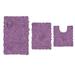 Bell Flower 3 Piece Bath Rug Collection by Home Weavers Inc in Purple