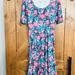 Lularoe Dresses | Lularoe Floral Nicole Dress | Color: Blue/Pink | Size: Xl