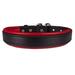 SmartPak Soft Padded Leather Dog Collar - Large - Black/Red - Smartpak