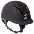 IRH IR4G Amara Suede Helmet - L - Black/Black Gloss Vent - Smartpak