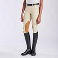 Hadley Mid - Rise Side Zip Breeches by SmartPak - Knee Patch - 38R - Tan w/ Tan Patch - Smartpak