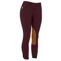 The Tailored Sportsman Vintage Tan Patch Mid Rise Breech - 28L - Boysenberry w/ Tan Patch - Smartpak