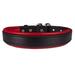 SmartPak Soft Padded Leather Dog Collar - X - Large - Black/Red - Smartpak