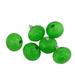 6ct Green Shatterproof Transparent Hammered Disco Ornaments 2.5"