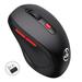 HXSJ T67 2.4G Wireless Mouse 6 Keys Office Gaming Mouse Ergonomic Mice with 3-level Adjustable DPI for PC Laptop