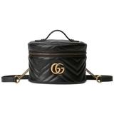 Gucci Bags | Gucci Gg Marmont Matelasse Mini Backpack In Black | Color: Black | Size: 6.75" X 4.75" X 4.5"