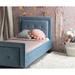 Second Story Home Nico Toddler Bed Upholstered in Blue | 30 H x 31 W x 56.75 D in | Wayfair 628-190-0107