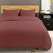 Wrought Studio™ Amirreza Microfiber Reversible Traditional Duvet Cover Set Microfiber in Red | Full/Queen Duvet Cover + 2 Standard Shams | Wayfair