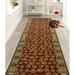 Brown 59 x 20 x 0.25 in Area Rug - Winston Porter Animal Print Pet Paw & Bone Design Green Color Slip Resistant Backing Low Pile Rug by Feet Nylon | Wayfair