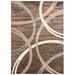 Brown 63 x 0.39 in Area Rug - Ebern Designs Devonshire Abstract/Gray/Cream Area Rug Polypropylene | 63 W x 0.39 D in | Wayfair