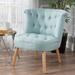 Side Chair - George Oliver Hungerford 29" Wide Tufted Polyester Side Chair Polyester in Blue | 31.75 H x 30 W x 29 D in | Wayfair