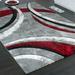 Red 78.74 x 0.51 in Area Rug - Wade Logan® Ultan Abstract Gray/Area Rug Polypropylene | 78.74 W x 0.51 D in | Wayfair