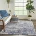 Blue/Navy 60 x 0.25 in Area Rug - Willa Arlo™ Interiors Basham Abstract Ivory/Navy Blue Area Rug Polyester | 60 W x 0.25 D in | Wayfair