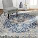 Blue/Navy 64 x 0.3 in Area Rug - Andover Mills™ Mountview Oriental Area Rug in Navy/Ivory/Beige Polypropylene | 64 W x 0.3 D in | Wayfair