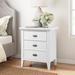 Red Barrel Studio® Laurent Nightstand w/ Drawer, Door w/ USB-C Fast Charging Station & AC/USB Outlet Wood in White | 28 H x 24 W x 16 D in | Wayfair