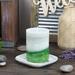 Symple Stuff Holiday Fores Scented Pillar Candle Paraffin in Blue/Green/Red | 4 H x 3 W x 3 D in | Wayfair 83FCE7CF14374581AF2939DD19C09A5D