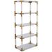 SAFAVIEH Couture High Line Collection Hayley Bronze Brass Acrylic Storage Bookshelf