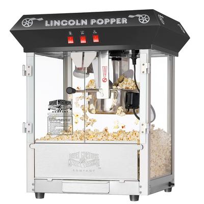 Great Northern Black 8oz Antique Countertop Lincoln Popcorn Machine - 8 oz - 8 oz
