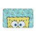 SpongeBob SquarePants "Fun" Dog Placemat with Non-Slip Silicone Bottom Silicone, 19" L X 12" W, Medium, Blue