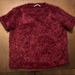 Zara Tops | Burgundy Faux Fur Zara Short Sleeve Shirt | Color: Red | Size: S