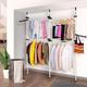 Ejoyous Adjustable Telescopic Wardrobe Organiser, 4 Pole Telescopic Clothes Rail Adjustable Height and Width Clothes Hanger Clothes Rail Clothing Rails Hanging Rails for Garment Dress Coat Shirt