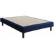 Cache-sommier intégral 100% coton indigo 160x200 - Bleu marine