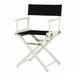 White Frame 18-inch Director's Chair - 33.75"h x 21.75"w x 17"d - 33.75"h x 21.75"w x 17"d