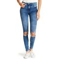 Free People Womens Busted Knee Skinny Jeans (Turquoise, 25)