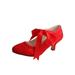 Wedopus MW306 Women Pumps Closed Toe Low Heels Mary Jane Prom Lace Ribbon Tie Wedding Party Shoes for Bride