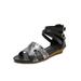 Snug Ladies Comfy Peep Toes Sandals Womens Ankle Strap Summer Bling Shoes