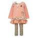 Bonnie Jean Peach Scalloped Hem Harvest Top Legging Outfit Little Girls