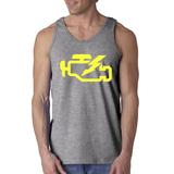 True Way 865 - Men's Tank-Top Check Engine Light Car Repair Mechanic Medium Heather Grey