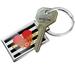 NEONBLOND Keychain I Choose You Valentine's Day Gold and Stripes Heart